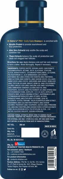 Dr Batra's Pro+ Daily Care Shampoo - 350 Ml