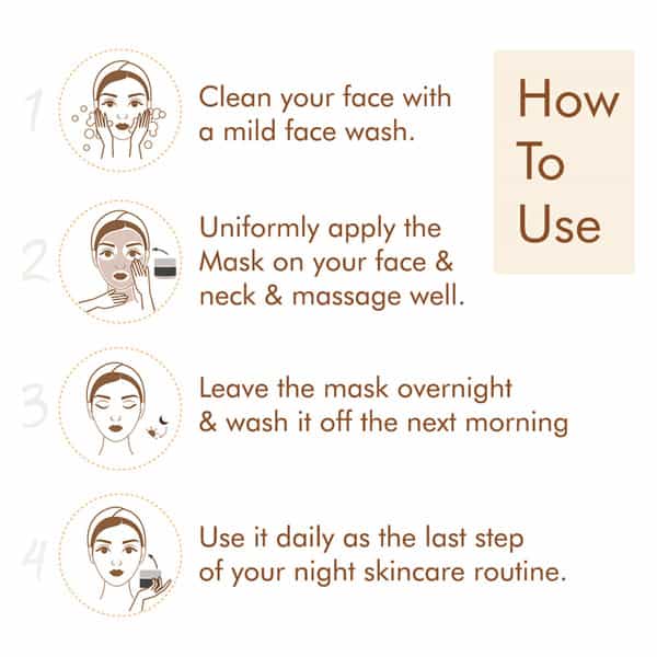 Mcaffeine Latte Coffee Sleeping Face Mask-De-Stressing Face Pack With Hyaluronic Acid & Niacinamide