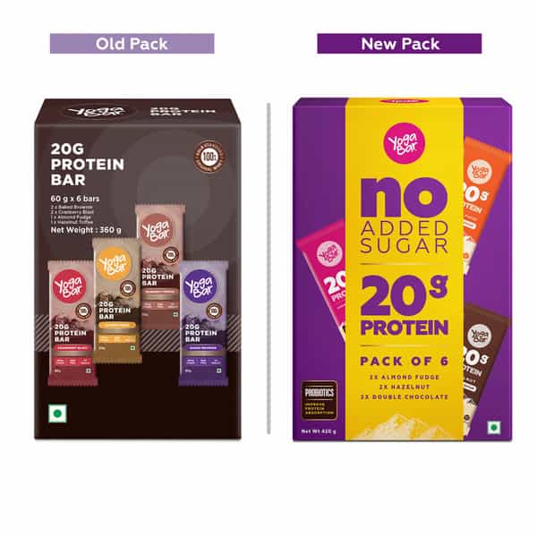 Yoga Bar No Added Sugar Protein Bar Variety Box Pack Of 6