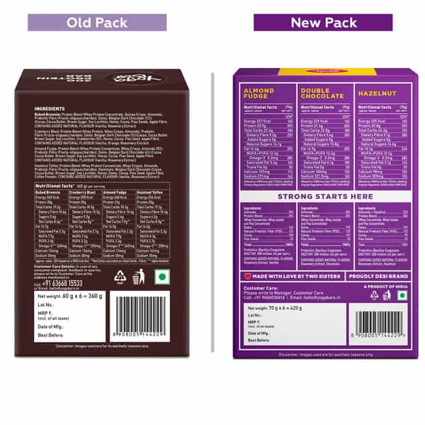 Yoga Bar No Added Sugar Protein Bar Variety Box Pack Of 6