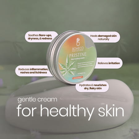 Boheco Pristine Skin Healing Cream | With Vijaya Leaf Extract | Soothes Itching And Eczema | 25 G