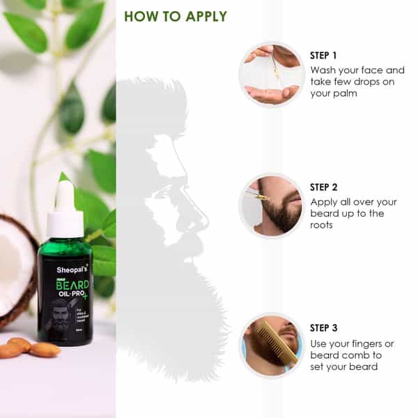 Sheopal's Beard Growth Oil Pro+ | For Uneven & Fast Growth | 50Ml | Pack Of 2