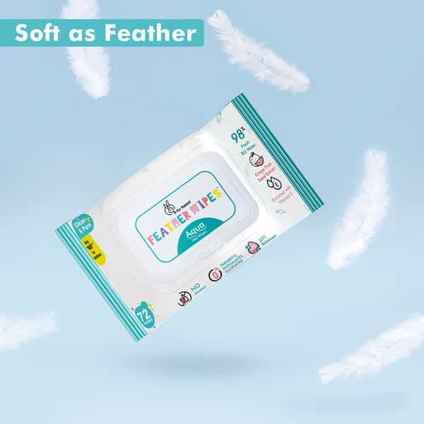 R For Rabbit Feather Aqua Baby Wipes (Combo Of 3)