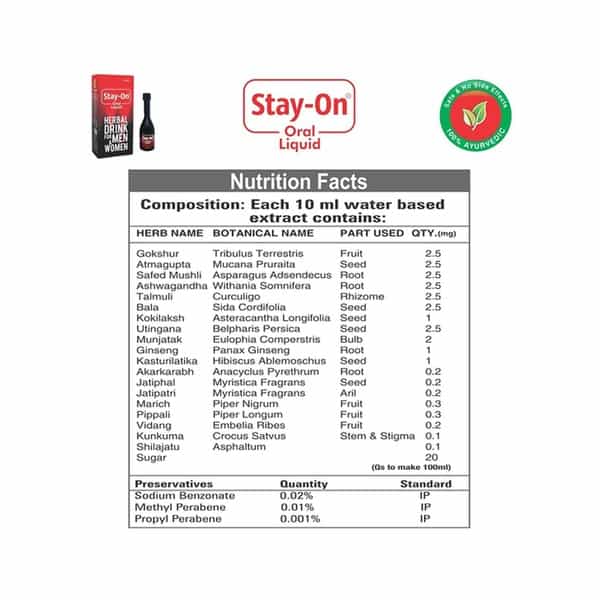 Stay On Oral Liquid 30 Ml