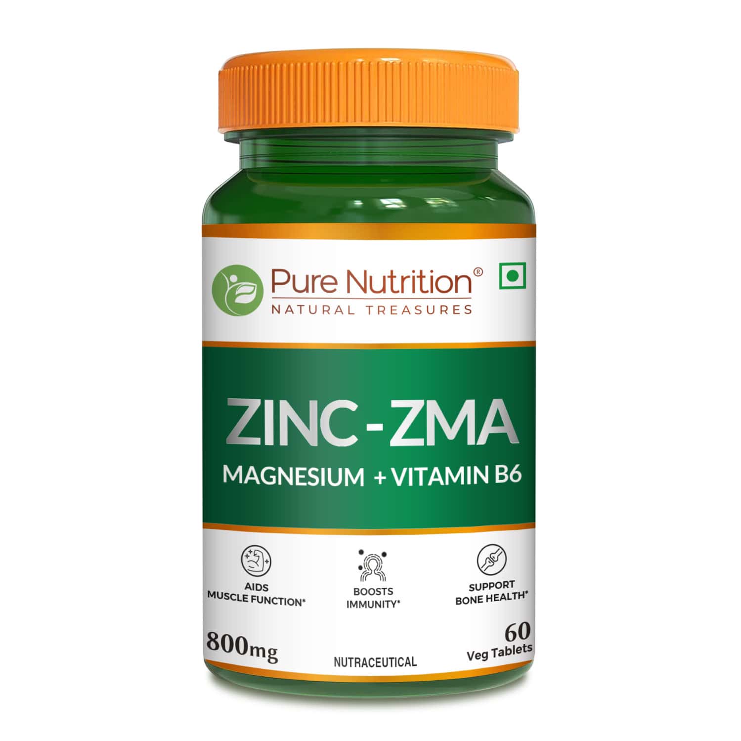 Pure Nutrition Zinc-zma - Zinc Tablets For Men & Women To Boost Immunity & Muscle Strength - 60