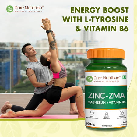Pure Nutrition Zinc-Zma - Zinc Tablets For Men & Women To Boost Immunity & Muscle Strength - 60