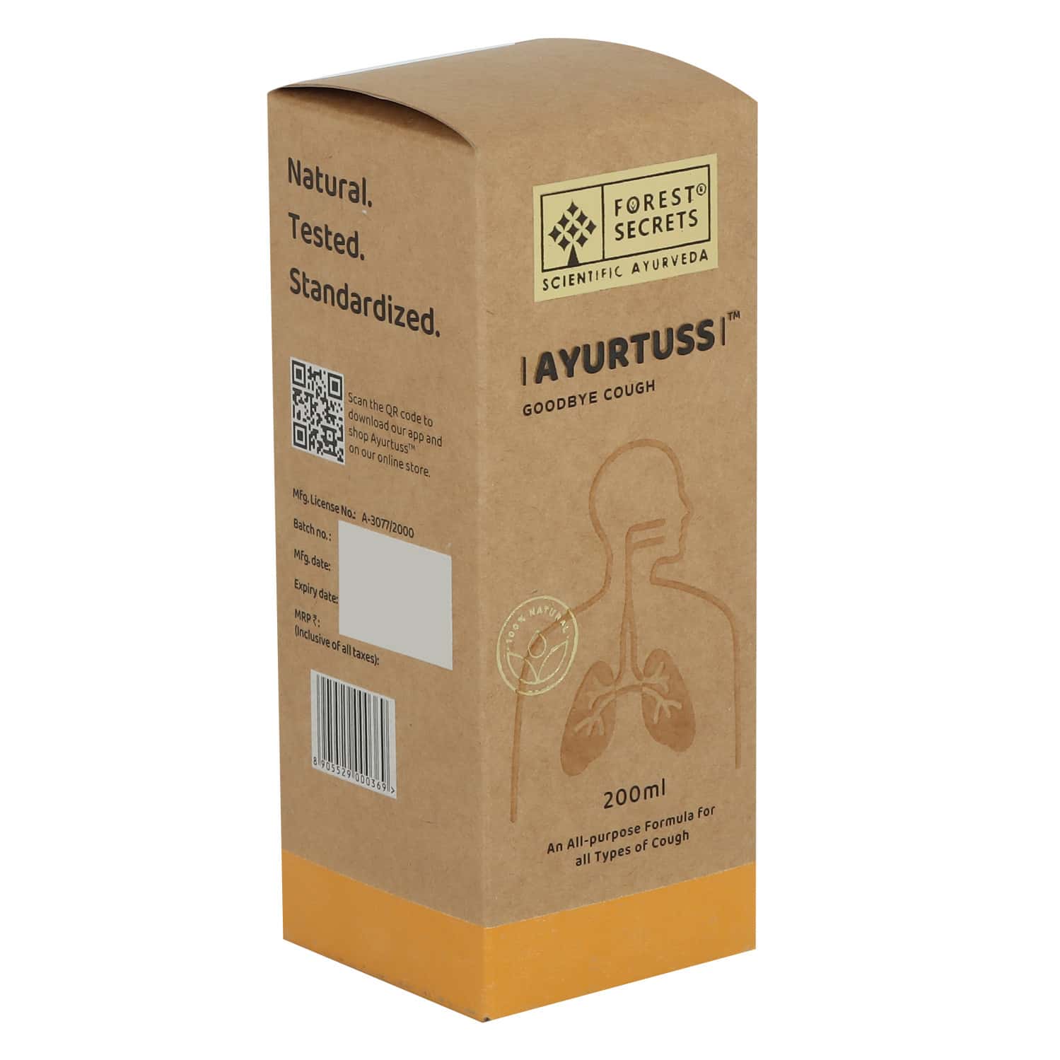Buy FOREST SECRETS AYURTUSS COUGH SYRUP EFFECTIVE FOR ALL TYPES OF