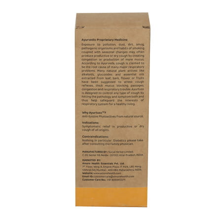 Forest Secrets Ayurtuss Cough Syrup | Effective For All Types Of Cough | Non-Drowsy - 200ml