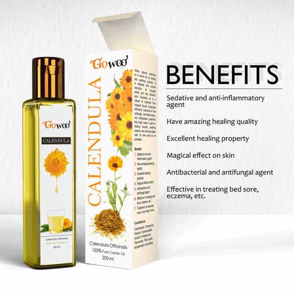 Go Woo 100% Pure Calendula Carrier Oil Joint Pain