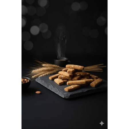 The Snack Company Almond Bistick 130 Gm | Wheat Biscuit | No Palm Oil | No Refined Sugar