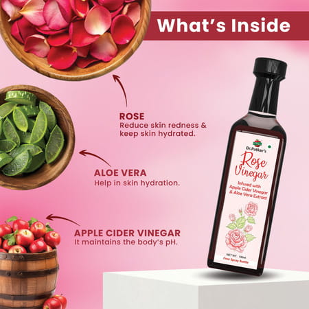 Dr.Patkars Rose Vinegar Infused With Acv And Aloevera Extract 100 Ml