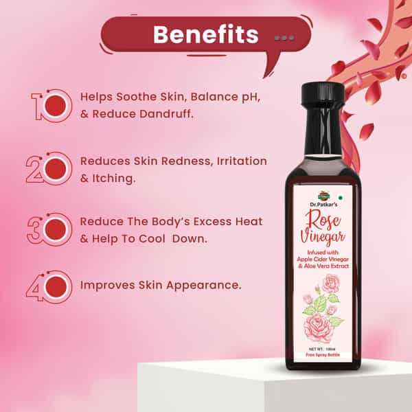 Dr.patkars Rose Vinegar Infused With Acv And Aloevera Extract 100 Ml