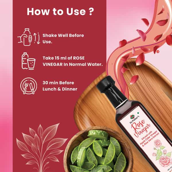 Dr.patkars Rose Vinegar Infused With Acv And Aloevera Extract 100 Ml