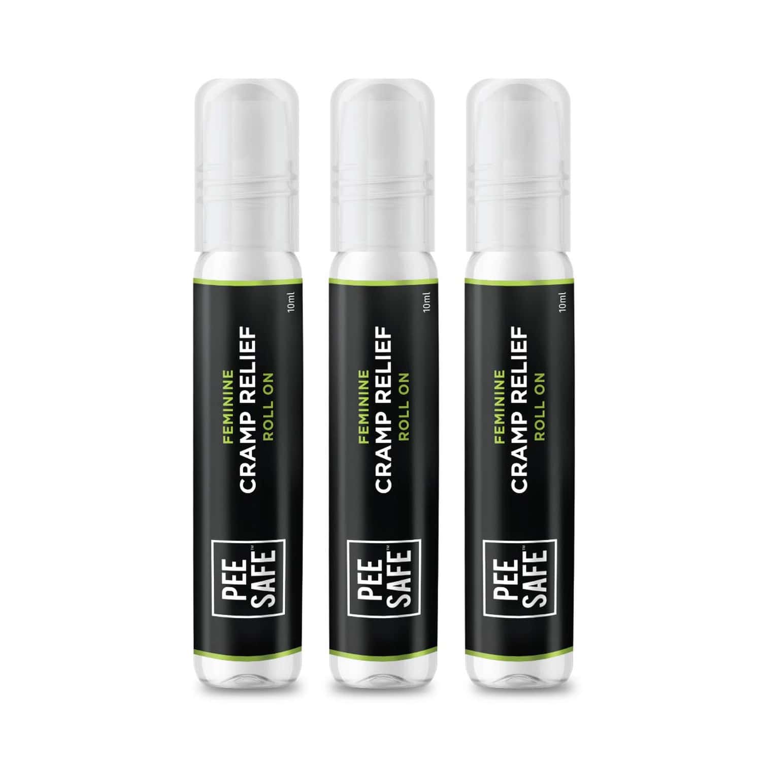 Pee Safe Feminine Cramp Relief Roll On With Ayurveda Extracts -10 Ml (Pack Of 3) Balm (3 X 1 Units)