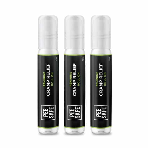 Pee Safe Feminine Cramp Relief Roll On With Ayurveda Extracts -10 Ml (Pack Of 3) Balm (3 X 1 Units)