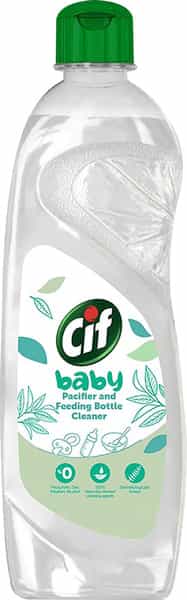 Cif Baby Pacifier & Feeding Bottle Cleaner 100% Naturally Derived Ingredients 400Ml