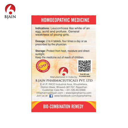 Bjain Bio-Combination No.13 (Leucorrhoea) Tablet - 25Gm