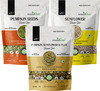 Nourishvitals Healthy Munching Pumpkin Seeds +Pumpkin Sunflower And Flax Roasted Seeds (200Gm Each)