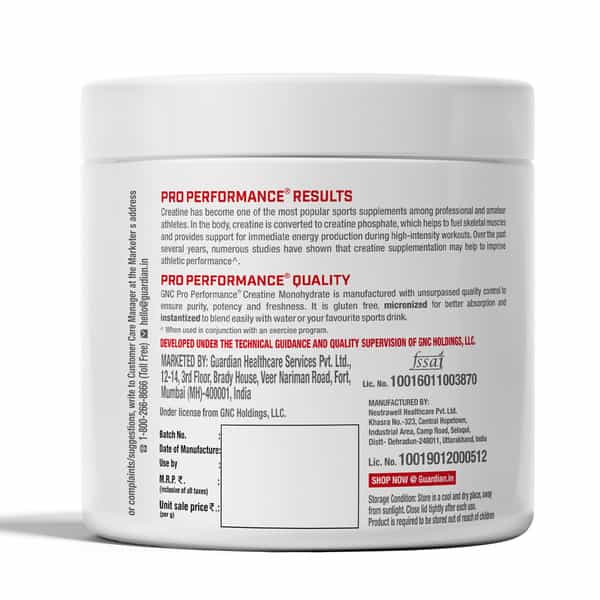 Gnc Pro Performance Creatine Monohydrate | 250Gm | 83 Servings | Athletic Performance | Blueberry