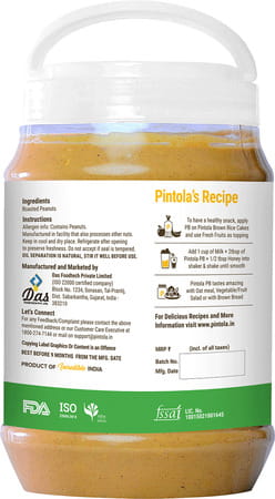Pintola All Natural Crunchy Peanut Butter 2.5kg Jar