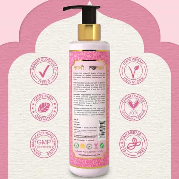 Khadi Essentials Rose Body Lotion For Winter Season With Rose & Shea Butter - 200 Ml