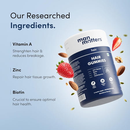 Man Matters Nourish Hair Gummies 60n