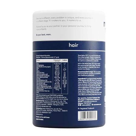 Man Matters Nourish Hair Gummies 60n