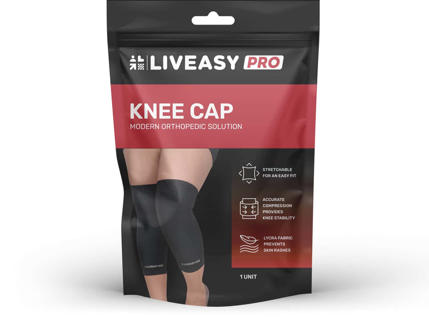 Liveasy Pro Ortho Care Knee Cap - L (Pouch Pack)