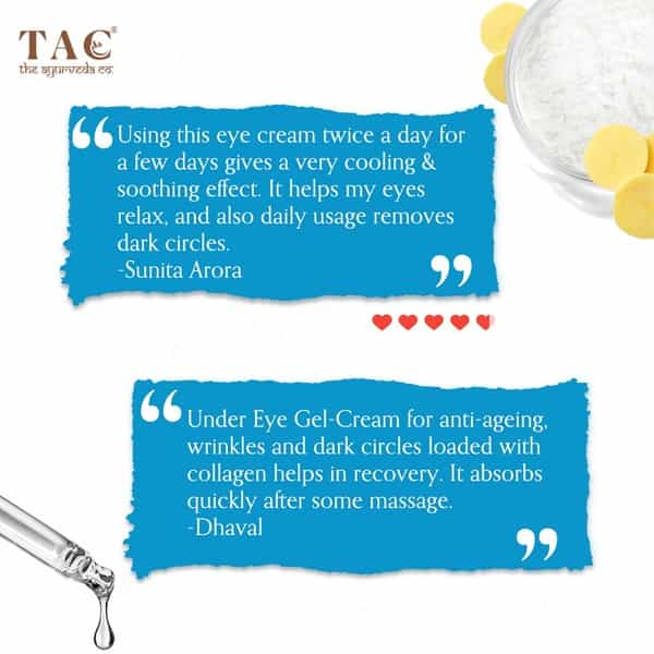 Tac - The Ayurveda Co. Under Eye Gel Crme - 30 Gm
