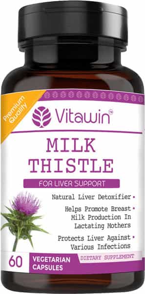 Vitawin Milk Thistle Liver Cleansing & Body Detox | Herbal Nutrition Supplement | 60 Capsules