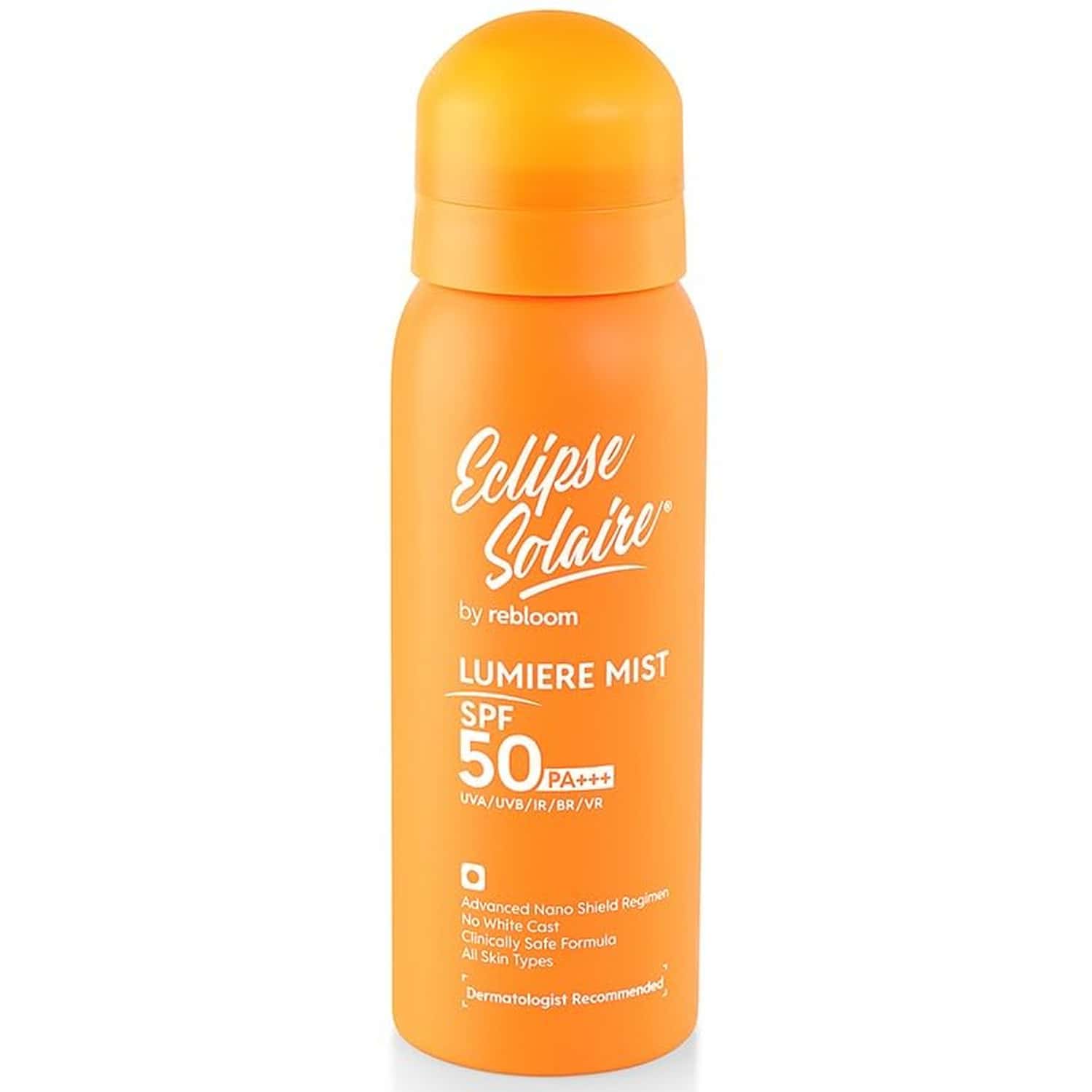 Eclipse Solaire Lumiere Mist Sunscreen Spray Spf 50 Pa+++ Uva/uvb/ir/br/vr - All Skin Types 100ml