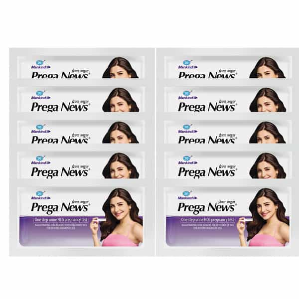 Prega News At Home One Step Urine Hcg Digital Pregnancy Test Kit (6 Tests)