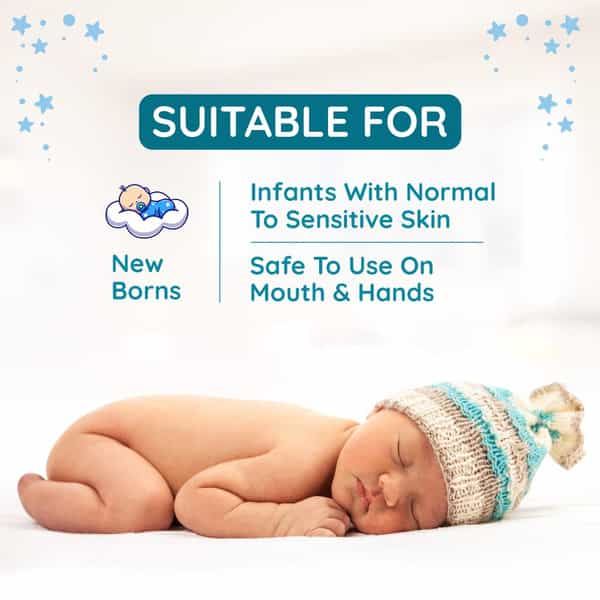 Mother Sparsh 99% Pure Water (Unscented) Baby Wipes 72 Pcs/Pack - Pack Of 2 (Super Saver Pack)