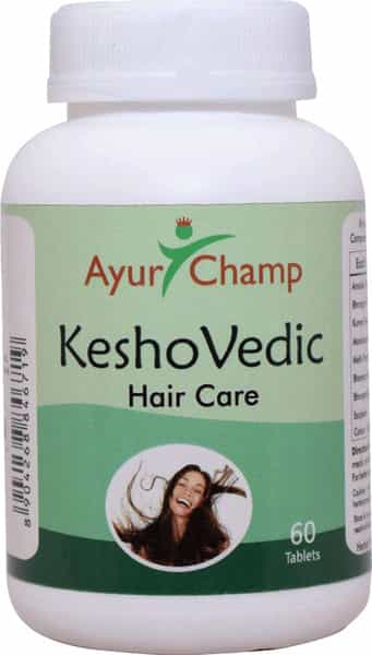 Ayur Champ - Pack Of 4 -Kesho Vedic | Hair Care | Herbal Supplement | 550 Mg 60 Tablets