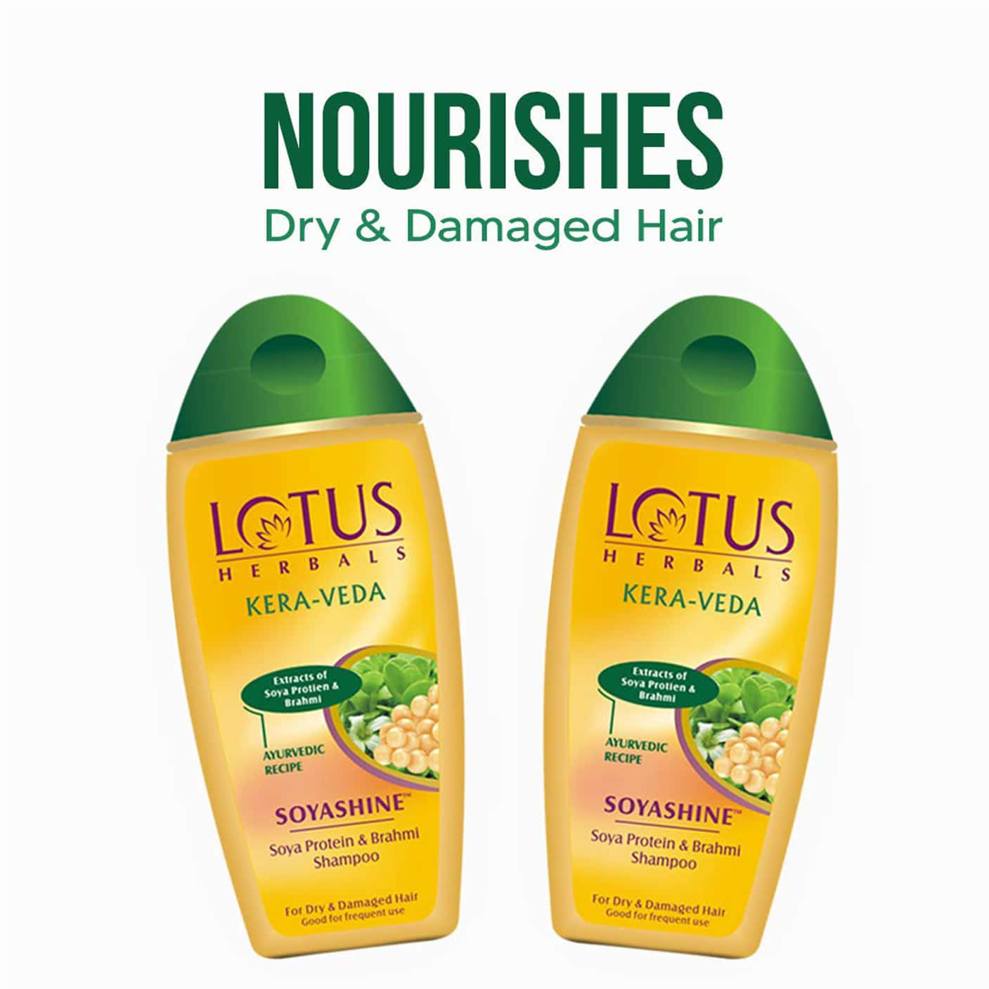 Lotus Kera-Veda Soyashine Soya Protein And Brahmi Shampoo 200 Ml