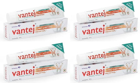 Vantej Tooth Sensitivity Toothpaste | White - 100g X Pack Of 4