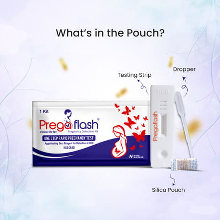Pregaflash Pregnancy Test Kit | One-Step Rapid Detection | High Accuracy | Clinically Tested - 4n