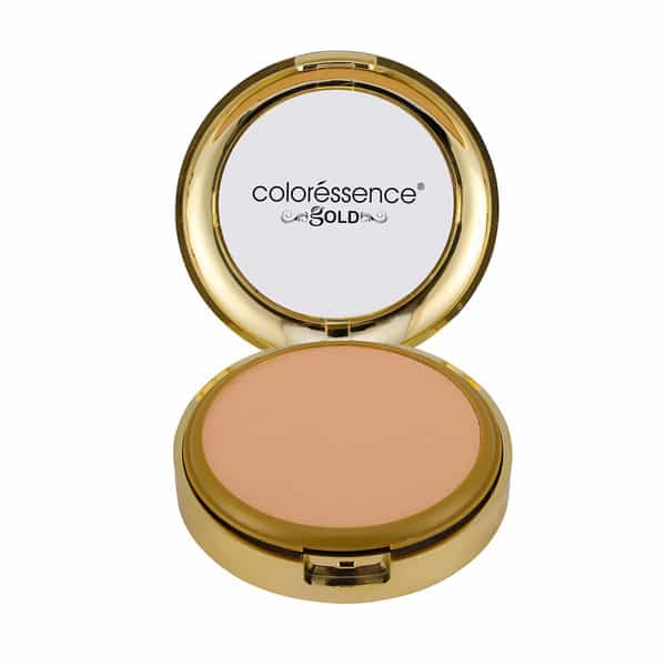 Coloressence Glitterati Compact Powder Gold Range Oil Free Matte Finish | Blush Matte 10Gm