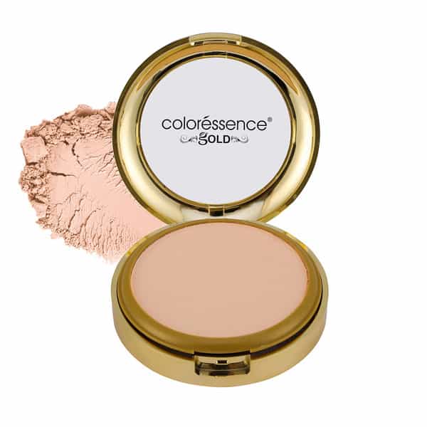 Coloressence Glitterati Compact Powder Gold Range Oil Free Matte Finish | Blush Matte 10Gm
