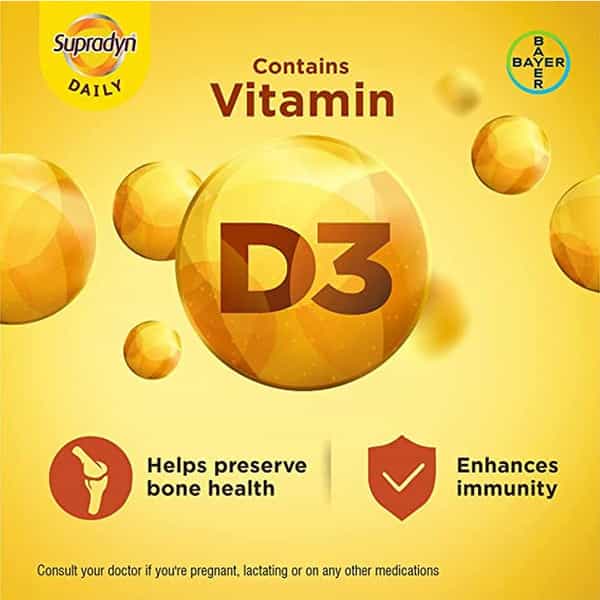 Supradyn Daily Multivitamin Tablets For Men Women With Essential Zinc | 12 Vitamins | | 225 Tablets
