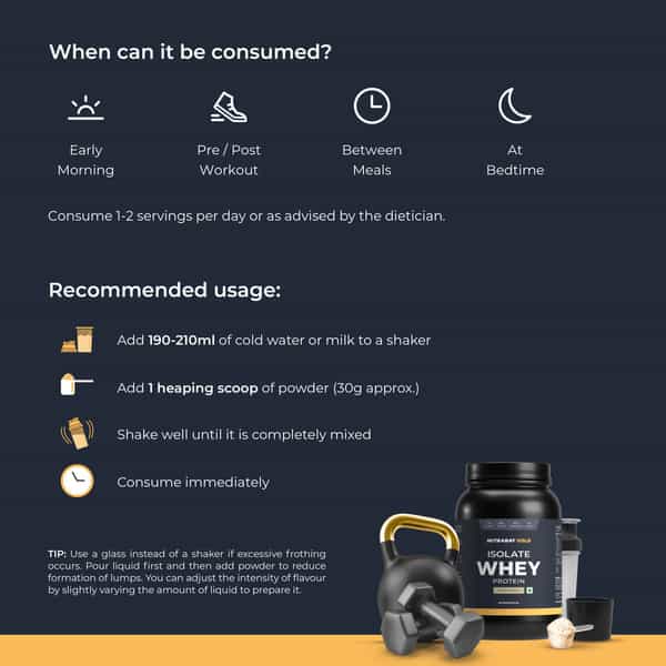 Nutrabay Gold 100% Whey Protein Isolate Cafe Mocha - 1Kg