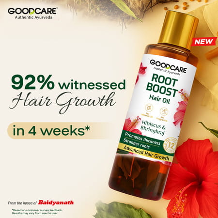 Goodcare Root Boost Hair Oil Hibiscus | Men Women | Hair Growth | 100 Ml | Pack Of 1