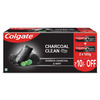 Colgate Charcoal Clean 240G (120G X 2)Black Gel Toothpaste With Bamboo Charcoal & Wintergreen Mint