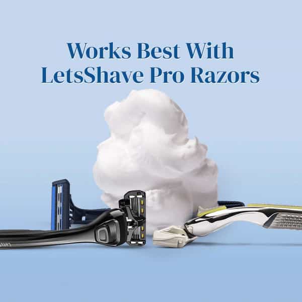 Letsshave Shave Foam - Coconut Oil Enriched - Rust Proof Aluminium Bottle-200 G (1+1)