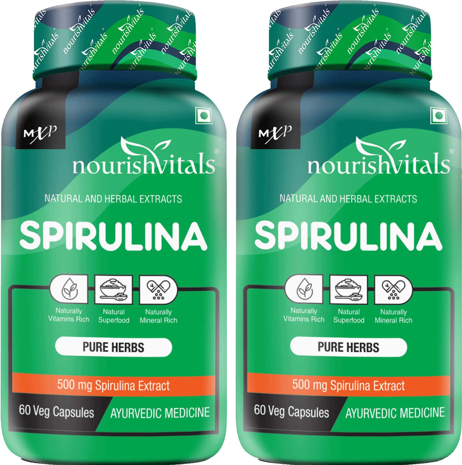 Buy NOURISHVITALS SPIRULINA PURE HERBS 500 MG SPIRULINA EXTRACT