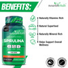 Nourishvitals Spirulina Pure Herbs 500 Mg Spirulina Naturally Vitamins Rich 60*2 Veg Capsules