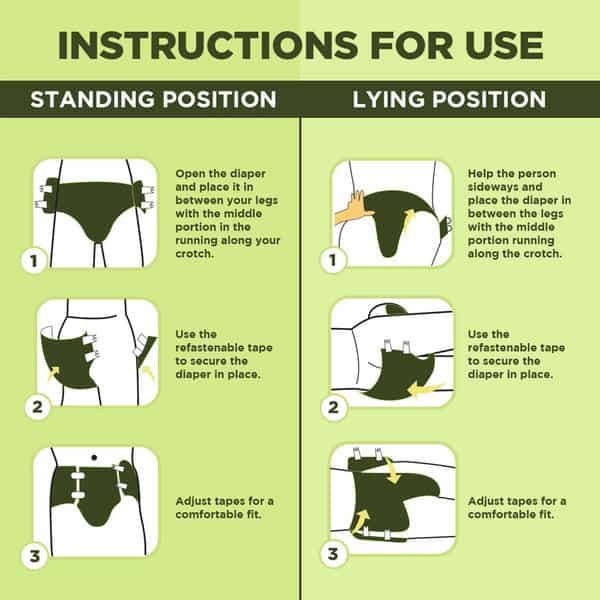Pee Safe Adult Diaper | Medium - Large High Absorbency - 10 Pcs