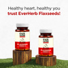 Everherb Flaxseed Omega 3 - Essential Fatty Acids - Healthy Heart - Bottle Of 60 (By Pharmeasy)
