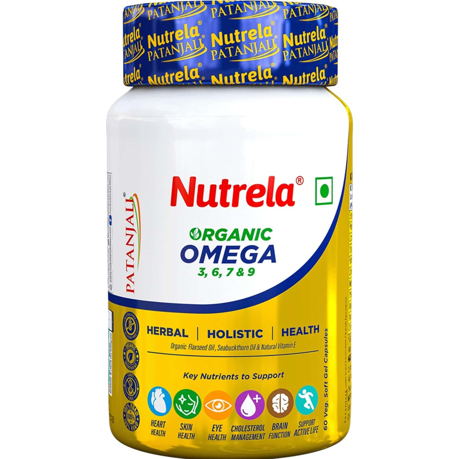 Buy PATANJALI NUTRELA OMEGA 3,6,7,9 FOR HEART,SKIN,EYE & BRAIN