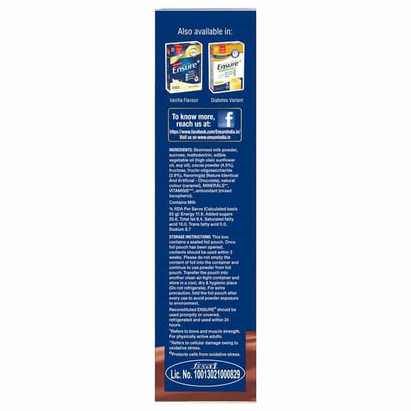 Ensure | Balanced Nutrition Drink For Adults | Chocolate | Box 375 Gm